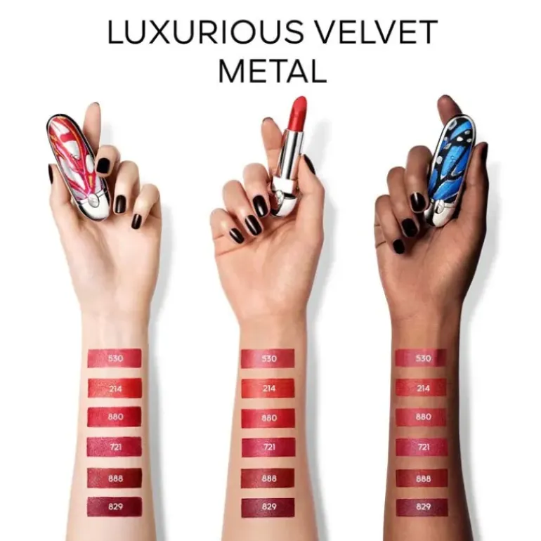 Le Teinte de Rouge à Lèvres Rouge Luxurious Velvet Metal G De Guerlain