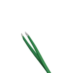 Pinzetta Inox Punta Obliqua Verde N1027