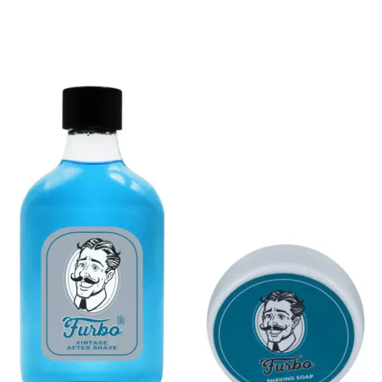Sapone da rasatura + Lozione Dopobarba Vintage Blu Confezione 100 ML S
